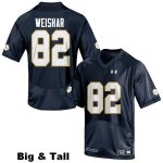 Notre Dame Fighting Irish Men's Nic Weishar #82 Navy Blue Under Armour Authentic Stitched Big & Tall College NCAA Football Jersey IXK4299DG
